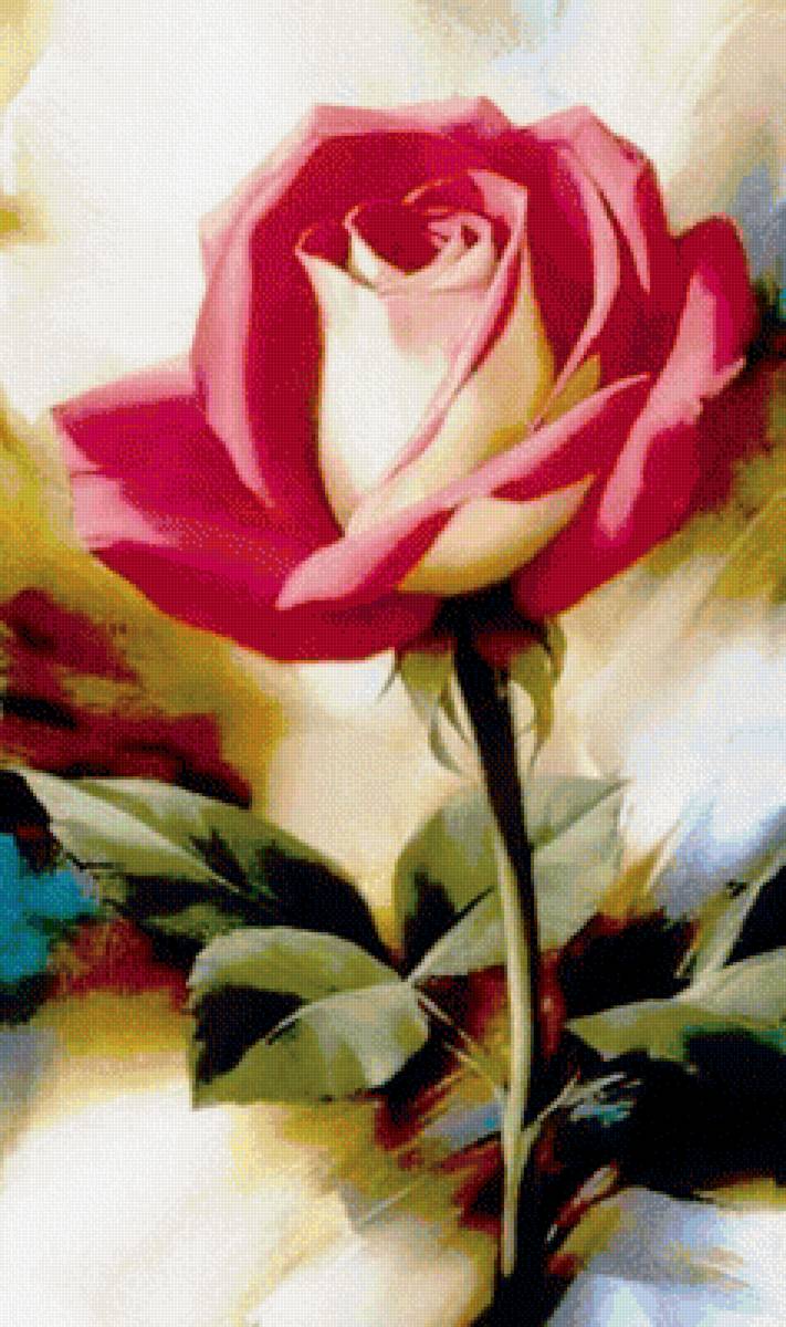 роза - цветы. акварель - предпросмотр