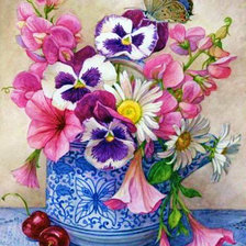 Схема вышивки «цветы»