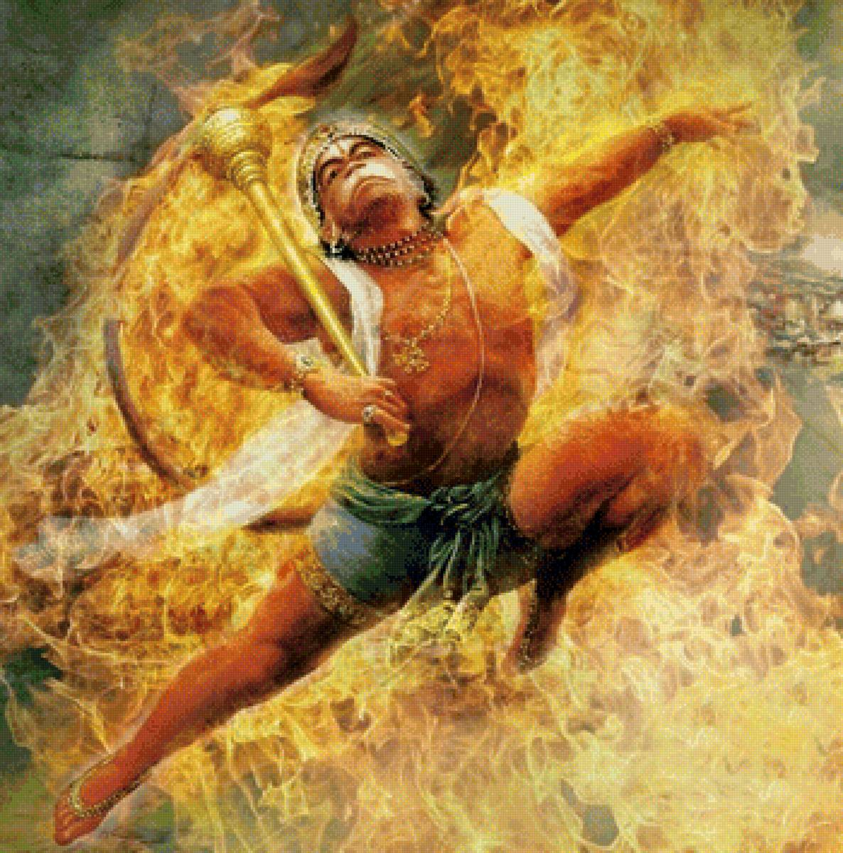 Хануман - преданный Кришны - полубоги, вайшнавы, индийские боги, индия, хануман, хришна - предпросмотр