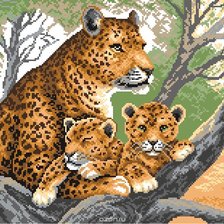 Оригинал схемы вышивки «леопард» (№1680125)