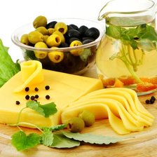 Схема вышивки «Сыр и оливки»