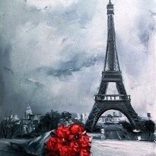 Схема вышивки «эйфелева башня»