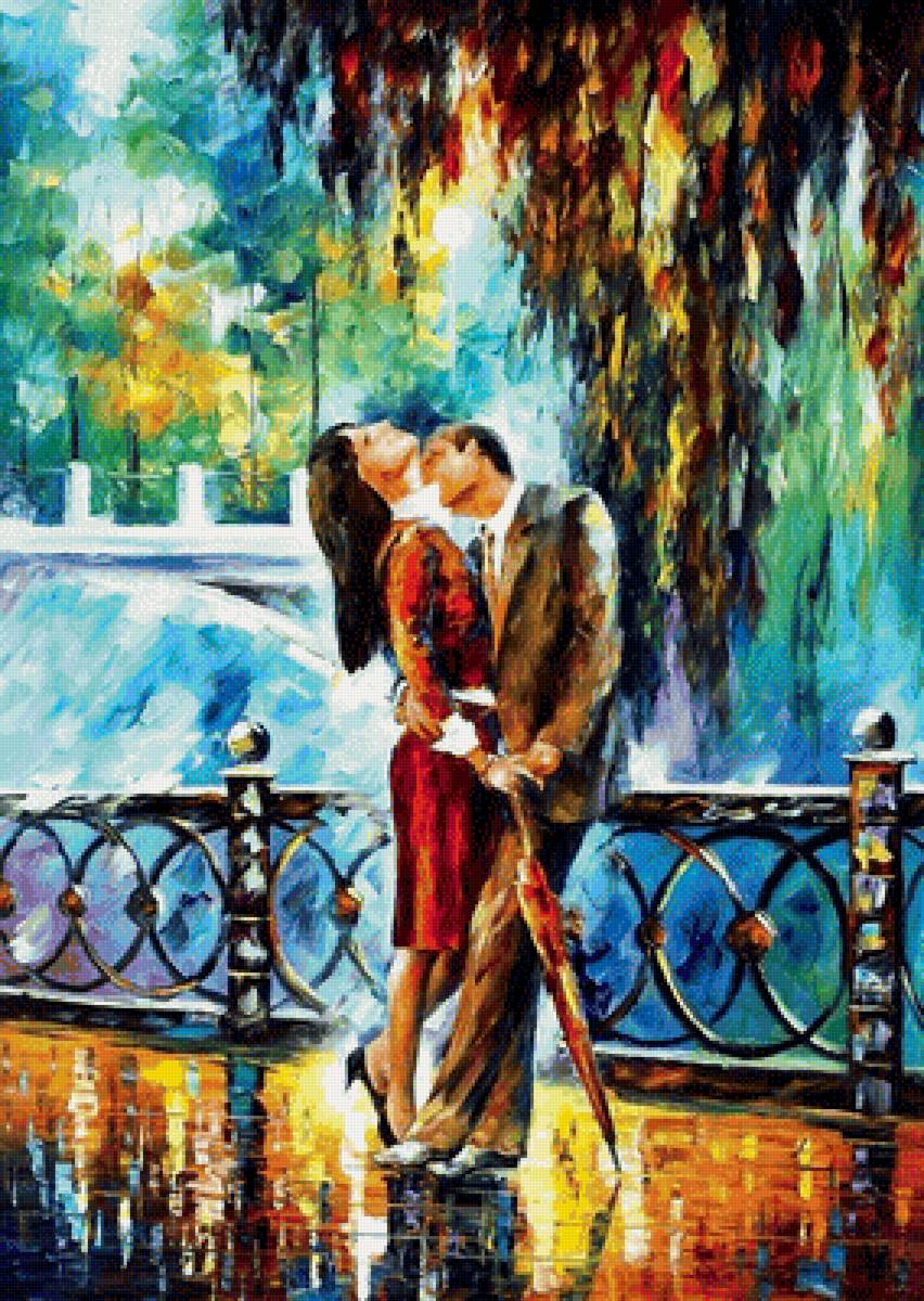 свидание - люди. акварель - предпросмотр