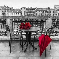 Схема вышивки «уличное кафе»