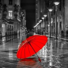 красный зонтик