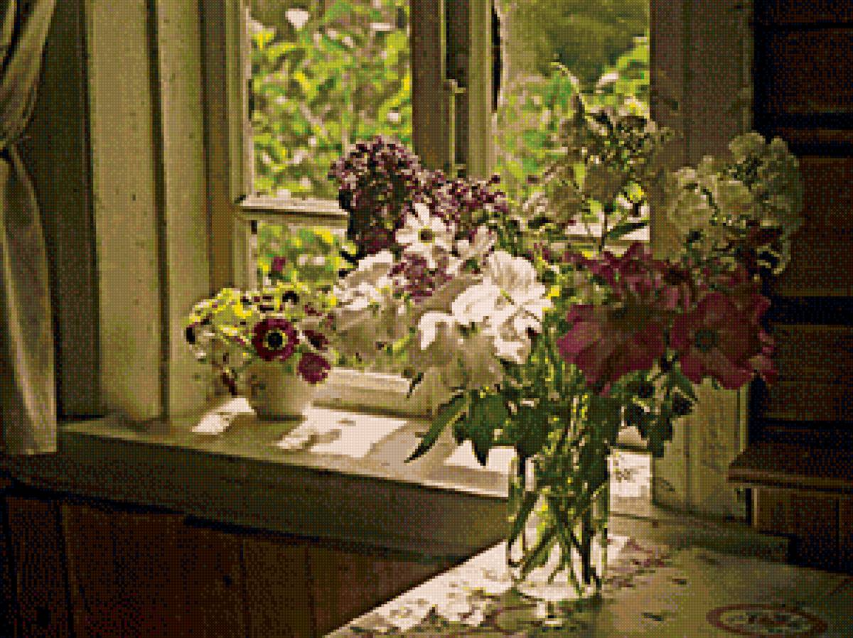 Букет - букет на окне, букет - предпросмотр