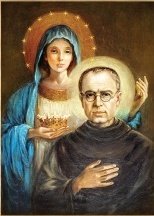 sw.Maksymilian Kolbe(dwie korony) - proroctwo, dwie korony, święty, maksymilian;kolbe; maryja - оригинал