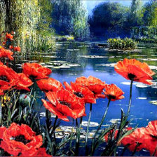 Схема вышивки «маки»