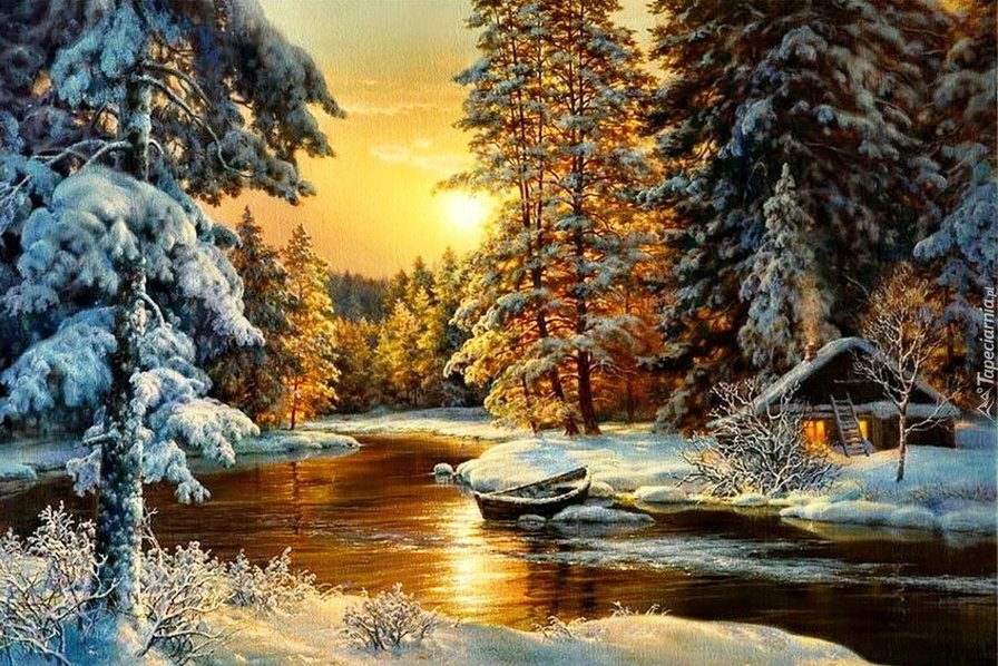 домик в лесу - природа - оригинал