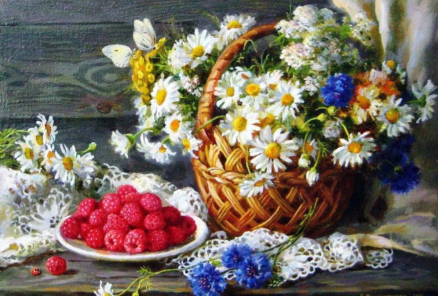 полевые ццветы - натюрморт - оригинал