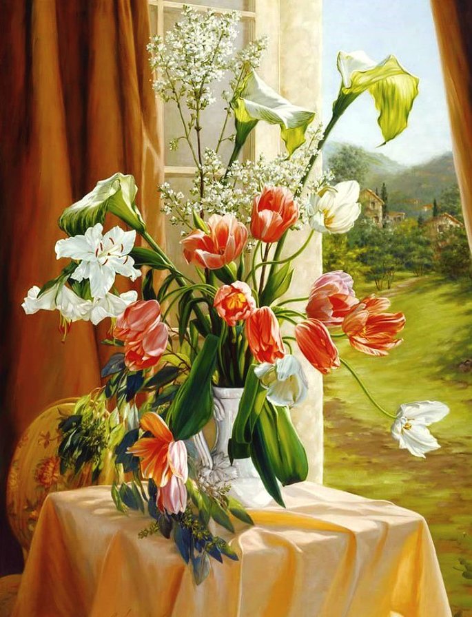 kvety v okne - оригинал