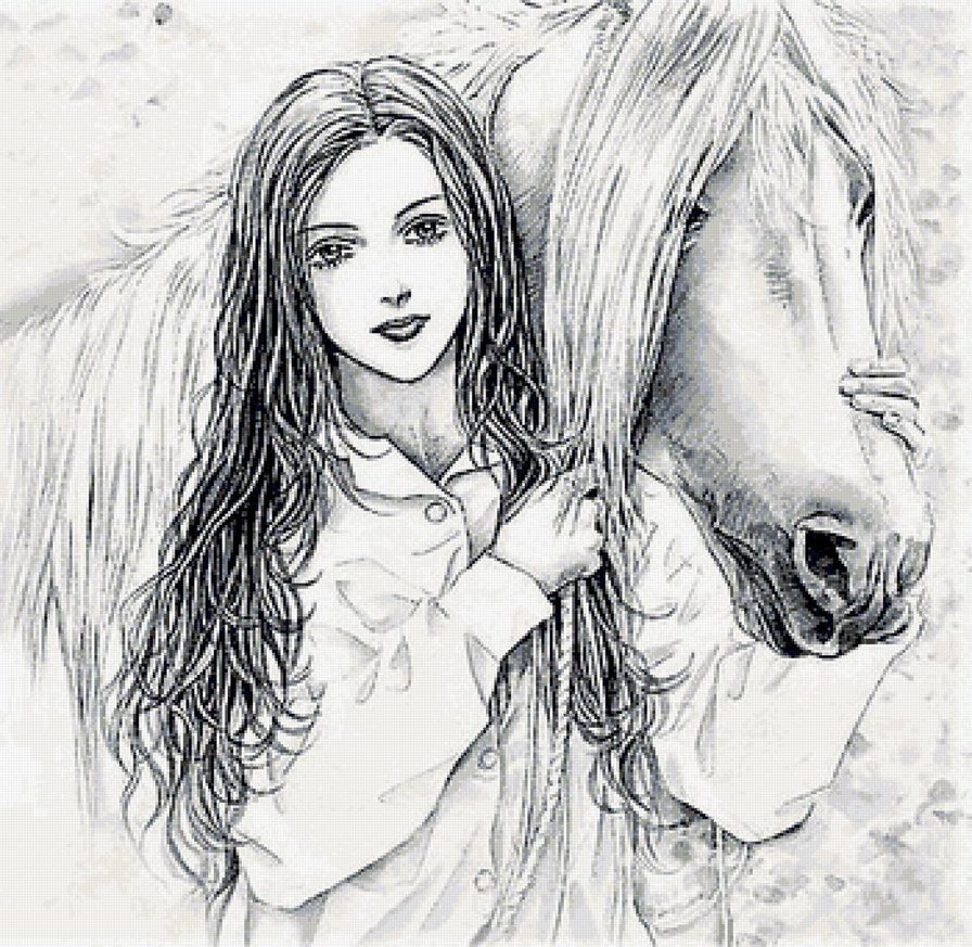 Mujer con caballo - оригинал