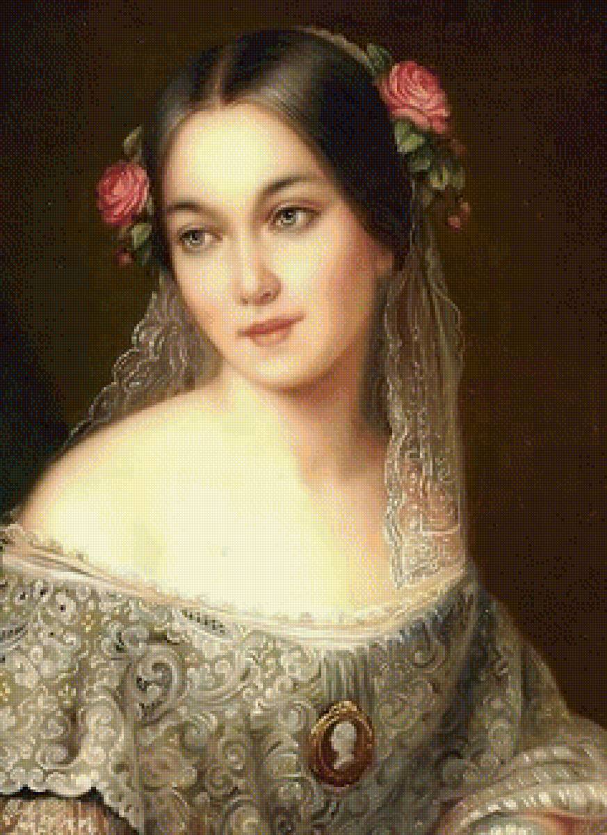 Дама с камеей - дама, живопись, портрет - предпросмотр