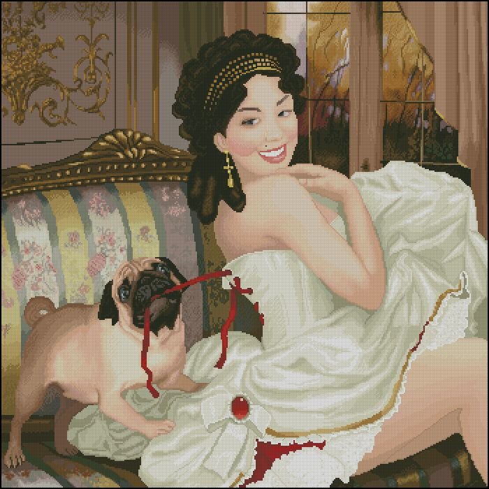 после бала - мопс, девушка - оригинал