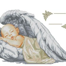 Оригинал схемы вышивки «ангелок» (№1689365)