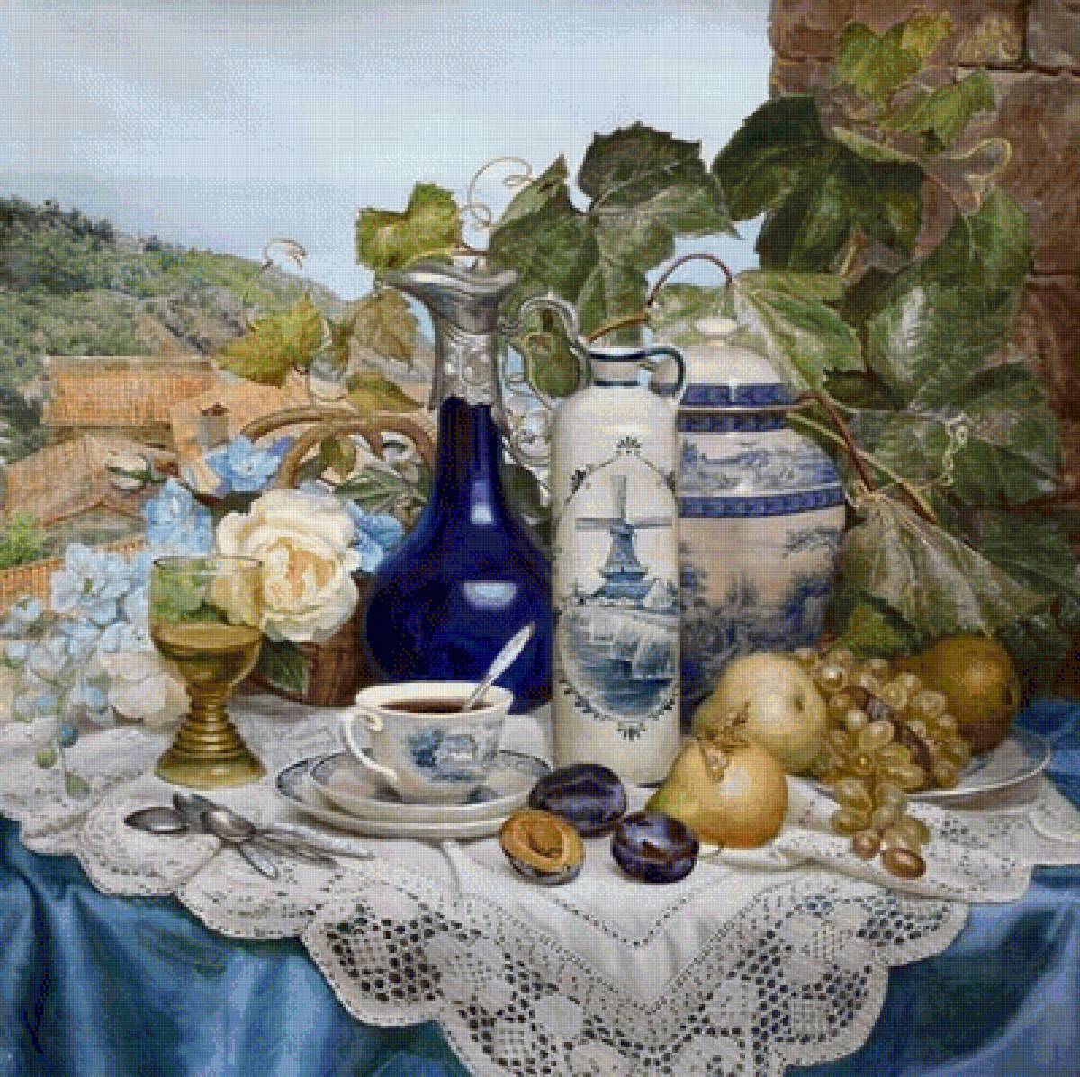 худ. Виктория Кирьянова - живопись, натюрморт, фарфор, голландия - предпросмотр