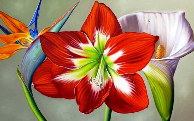 цветочная композиция - цветы - оригинал