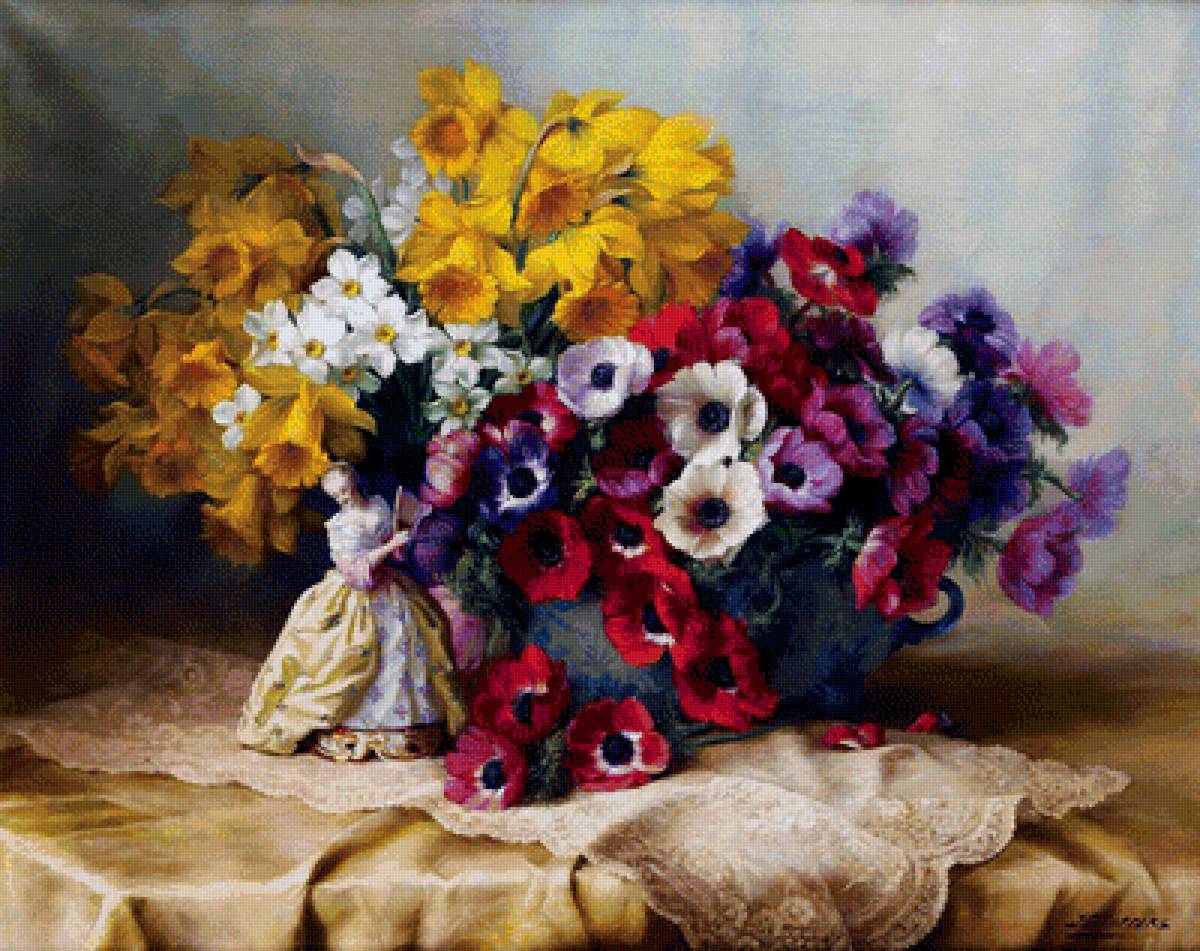 цветочная композиция - цветы - предпросмотр