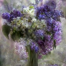 Схема вышивки «сирень»