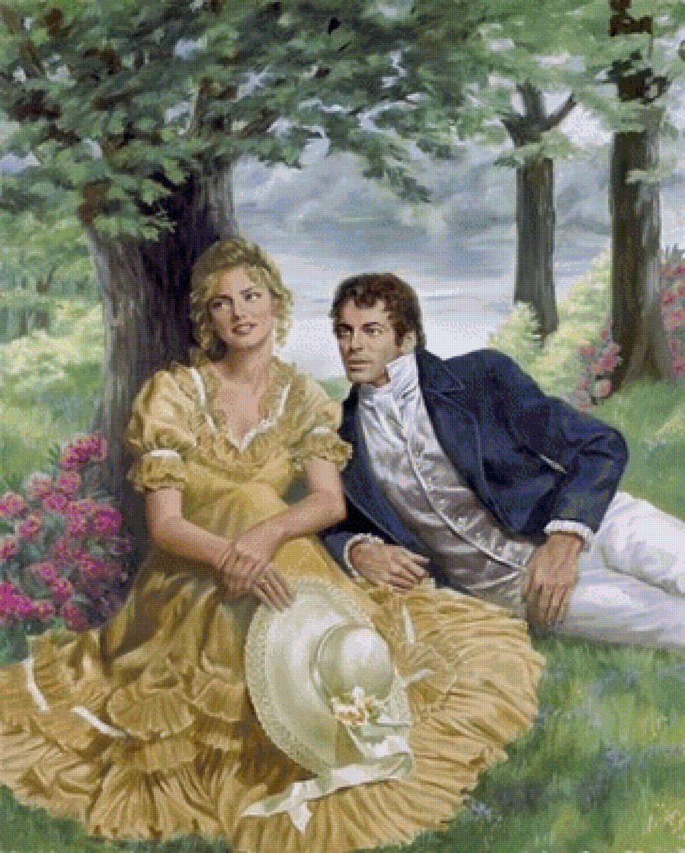 Пара - арт, любовь, пара, парк - предпросмотр