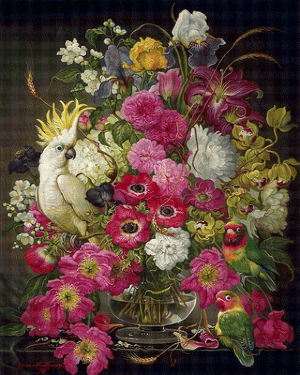 pohár s kyticou - предпросмотр