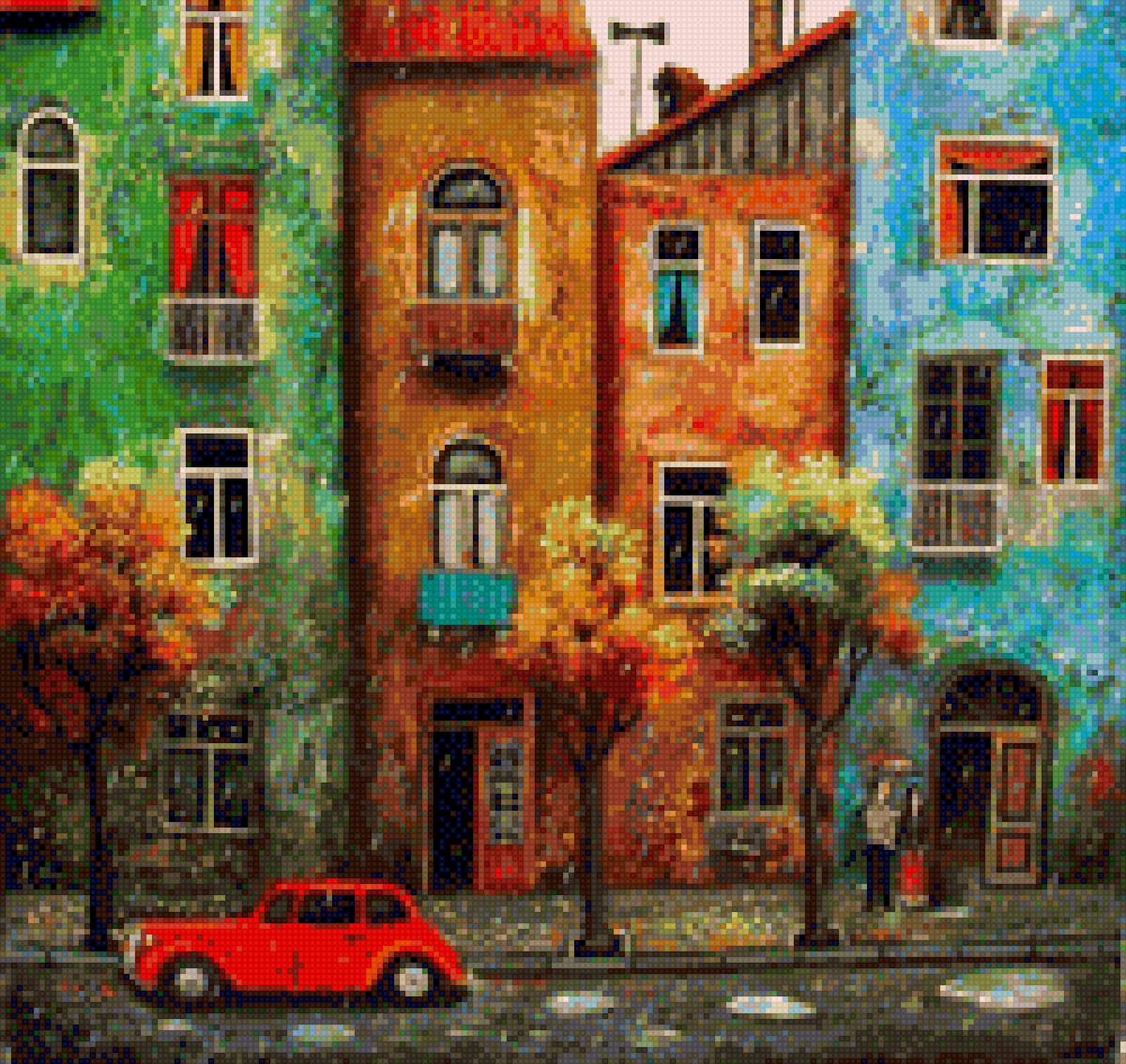 Город - машина, урбанистический пейзаж, город, дом - предпросмотр