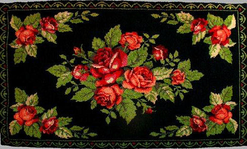 Мини ковер. - миниатюра, мини ковер, микро вышивка, кукольный дом - оригинал