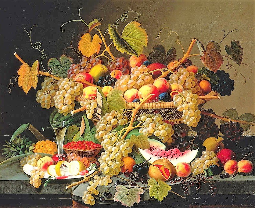1 натюрморт - фрукты, живопись, натюрморт, картина - оригинал