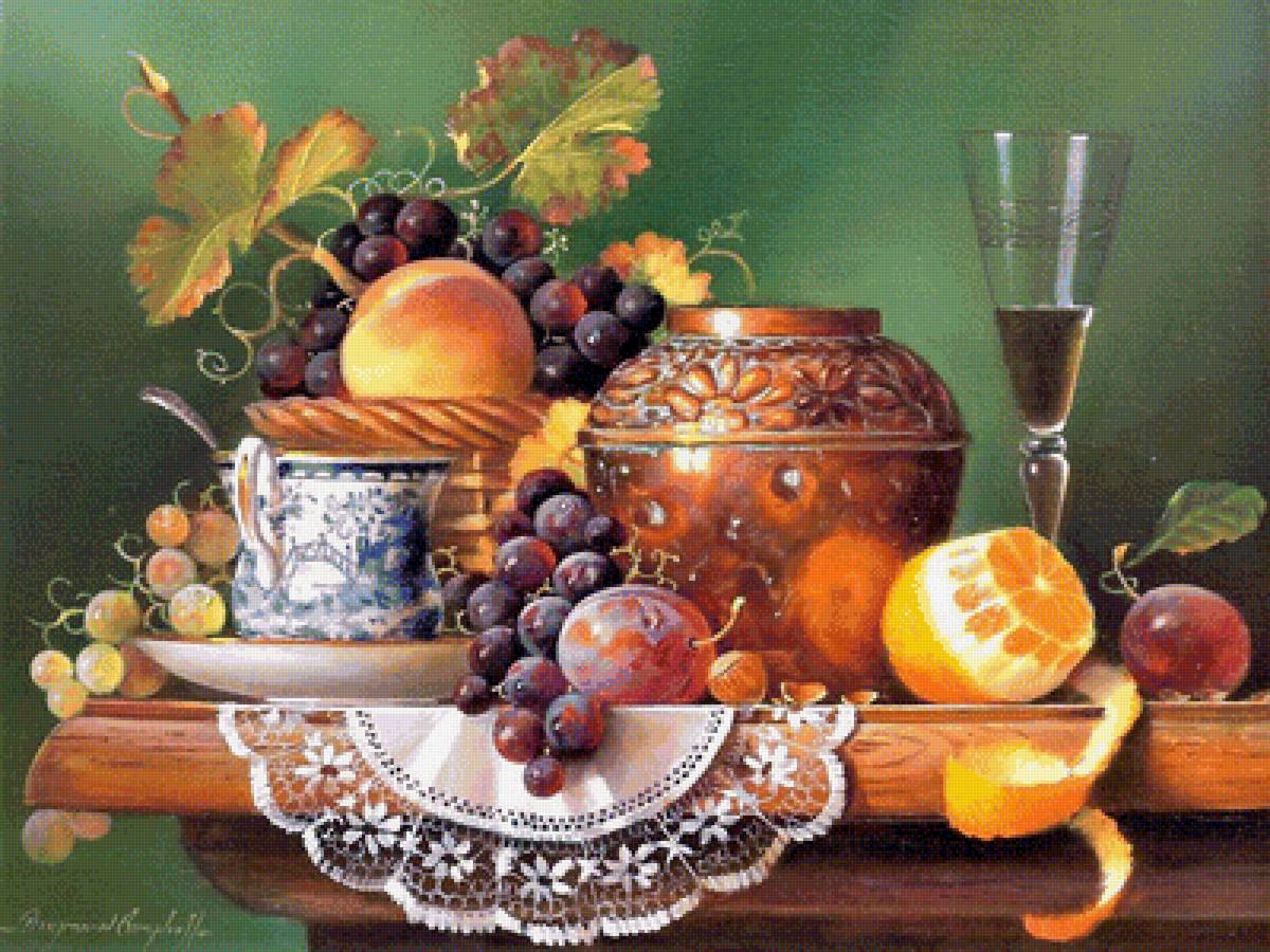 6 натюрморт - живопись, картина, фрукты, натюрморт - предпросмотр