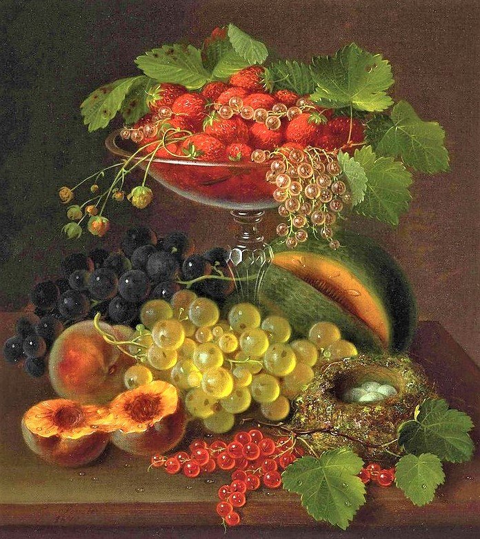7 натюрморт - живопись, натюрморт, картина, фрукты - оригинал