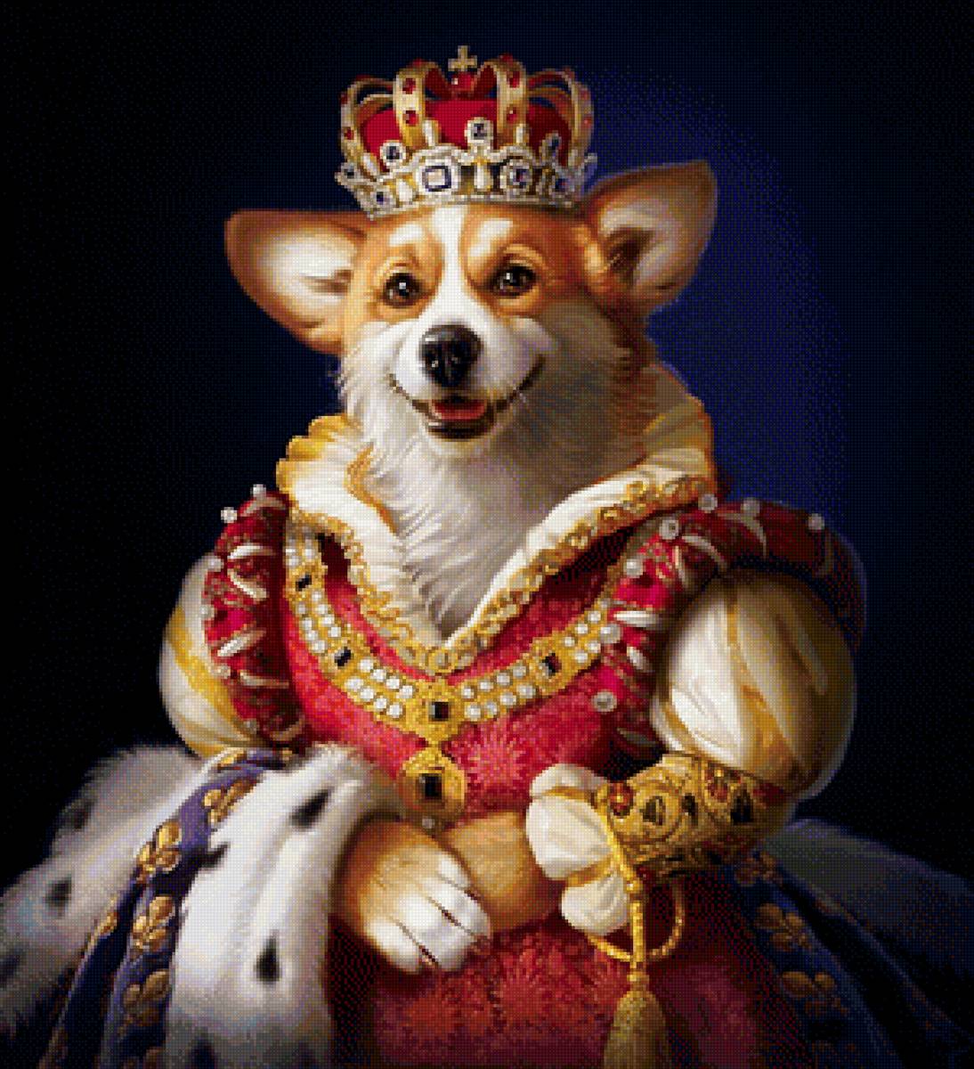 Королева - собаки, собаки в исторических костюмах - предпросмотр