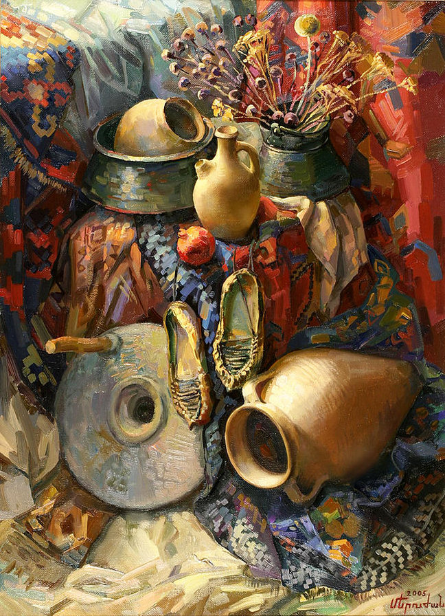 натюрморт по каптине Меружана Хвчатряна - армянский мотив - оригинал