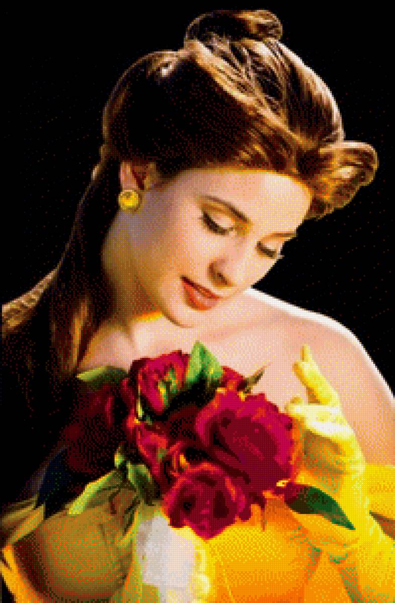 девушка с цветами - девушки - предпросмотр