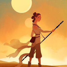 Схема вышивки «Звёздный войны | Rey»