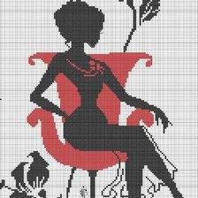 Схема вышивки «Красное кресло»