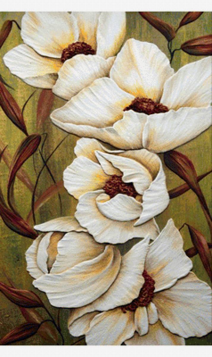 Цветочное панно - цветы, панно - предпросмотр