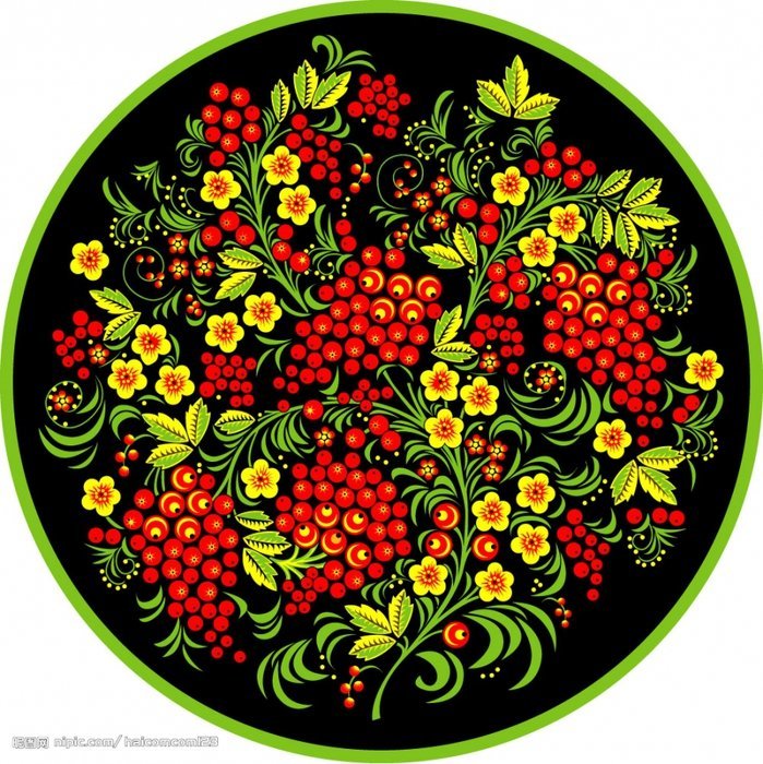 хохлома - тарелка - оригинал