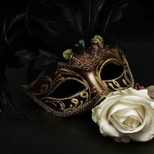 Оригинал схемы вышивки «маска и роза» (№1699881)