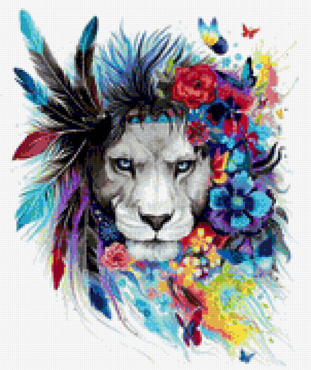 лев индиано - лев перья - предпросмотр