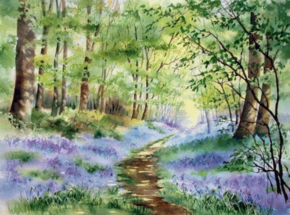 летняя опушка - картина - предпросмотр