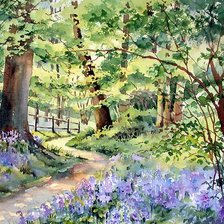 Схема вышивки «тропинка в лесу»