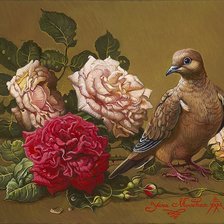 Схема вышивки «ruže,vták»