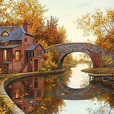 Схема вышивки «осенний пейзаж»