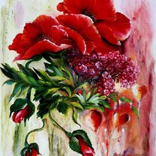 Схема вышивки «мак»