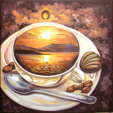 Схема вышивки «чашка кофе от Снежаны Каширской»