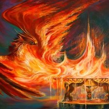 Схема вышивки «Рождение феникса»