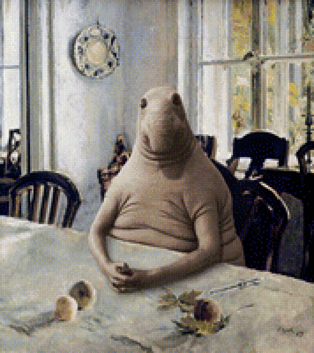 Ждун с персиками - ждун, девочка с персиками - предпросмотр