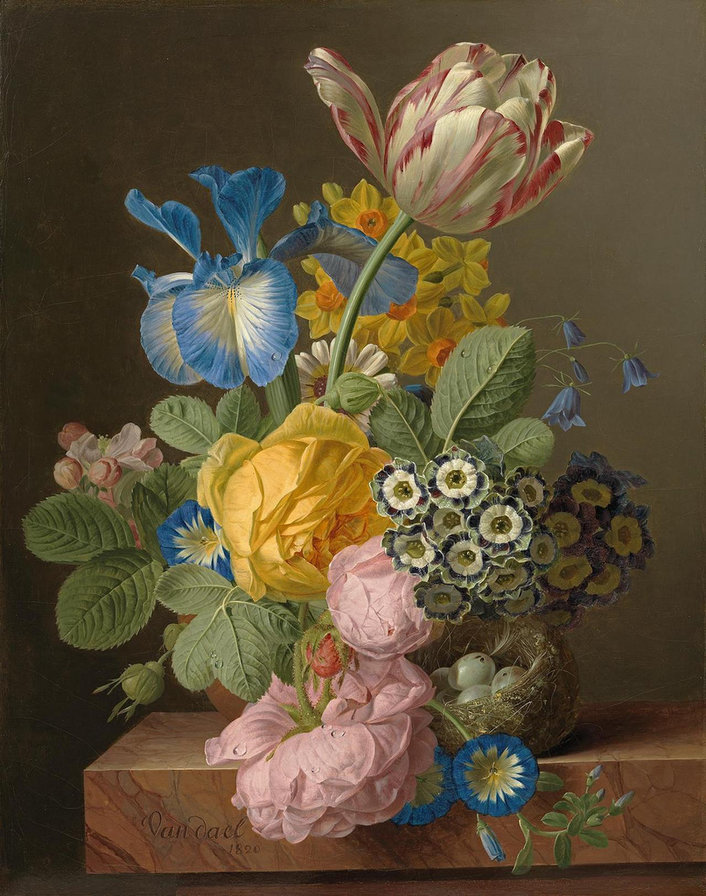 Натюрморт с цветами - натюрморт, цветы, живопись - оригинал
