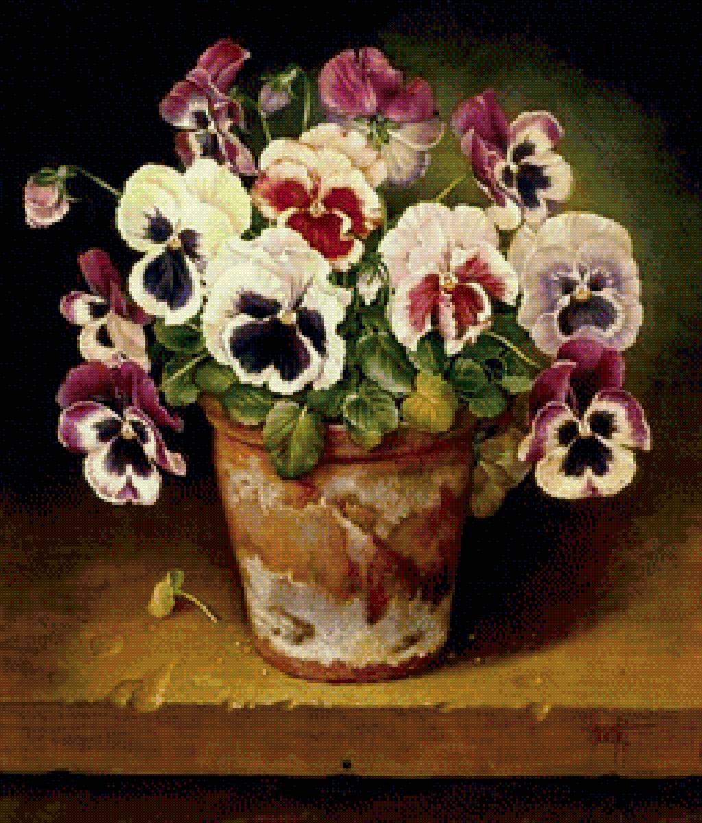 анютки - анютины глазки, цветы - предпросмотр