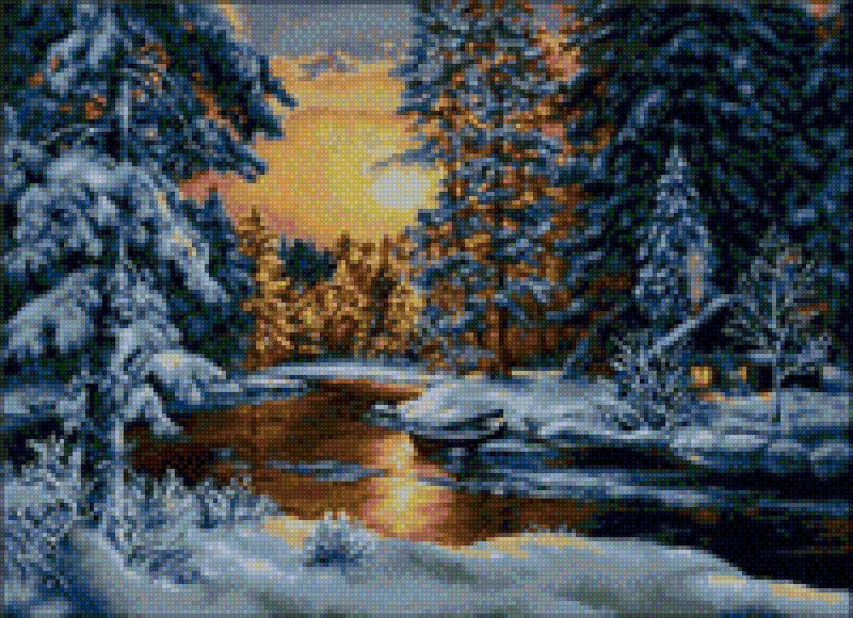 Зима - пейзаж, времена года - предпросмотр